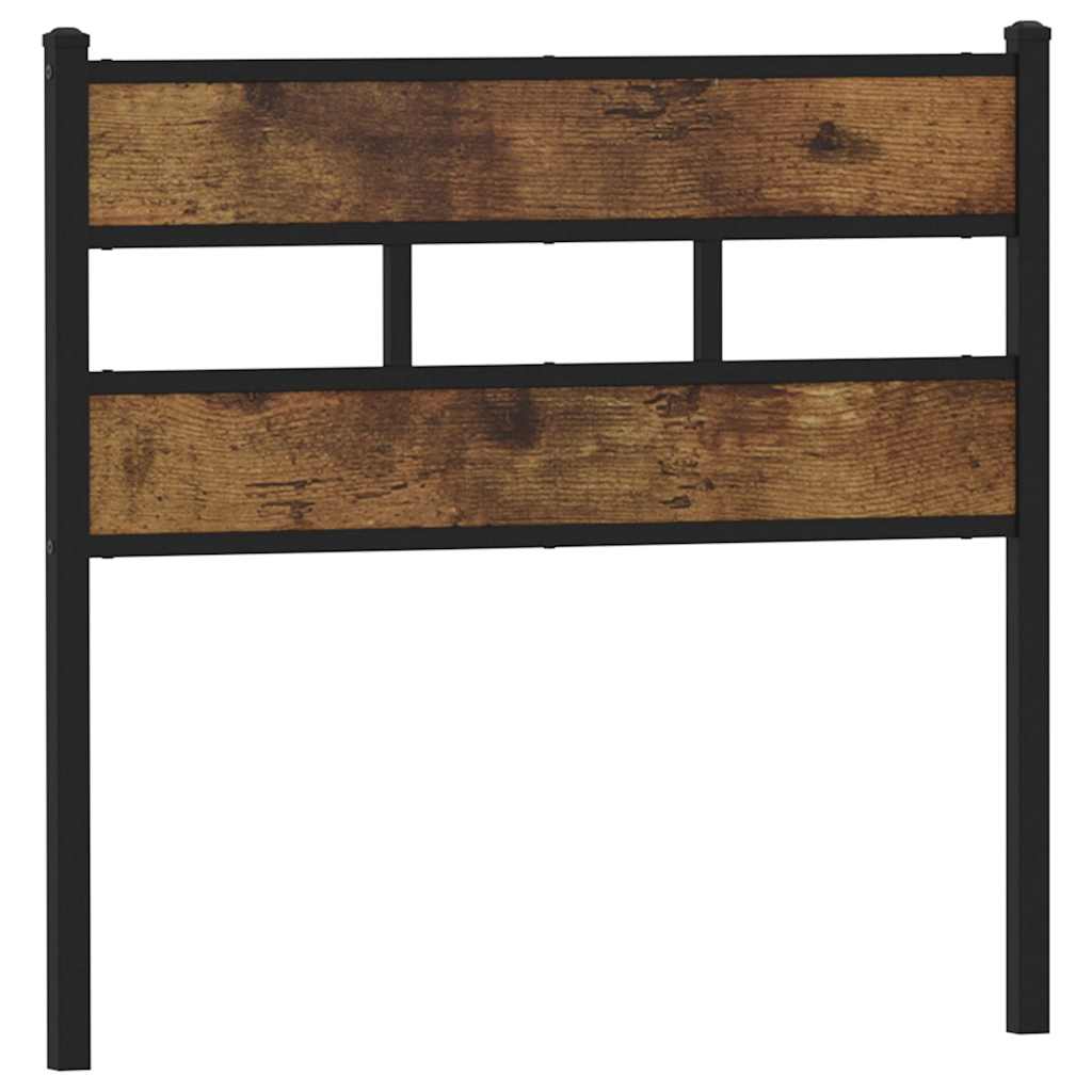 vidaXL Replace Headboard Smoked Oak 90 cm Iron and Engineered Wood