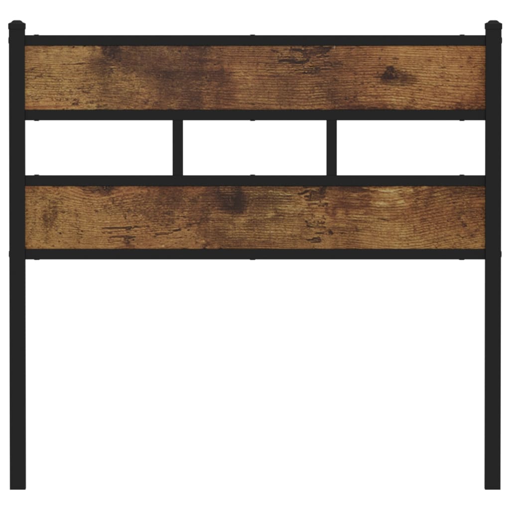 vidaXL Replace Headboard Smoked Oak 107 cm Iron and Engineered Wood
