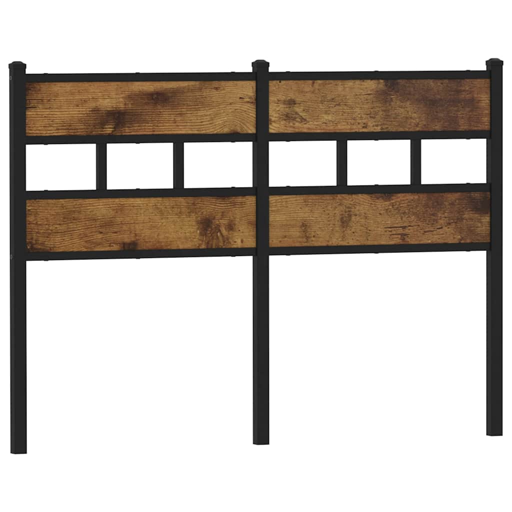 vidaXL Replace Headboard Smoked Oak 135 cm Iron and Engineered Wood