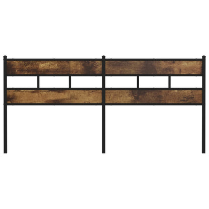 vidaXL Replace Headboard Smoked Oak 180 cm Iron and Engineered Wood