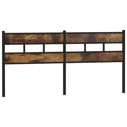 vidaXL Replace Headboard Smoked Oak 200 cm Iron and Engineered Wood