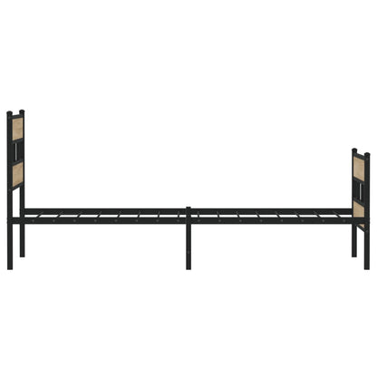 vidaXL Metal Bed Frame without Mattress Sonoma Oak 90x190 cm Single