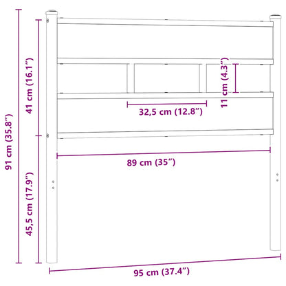 vidaXL Replace Headboard Sonoma Oak 90 cm Iron and Engineered Wood