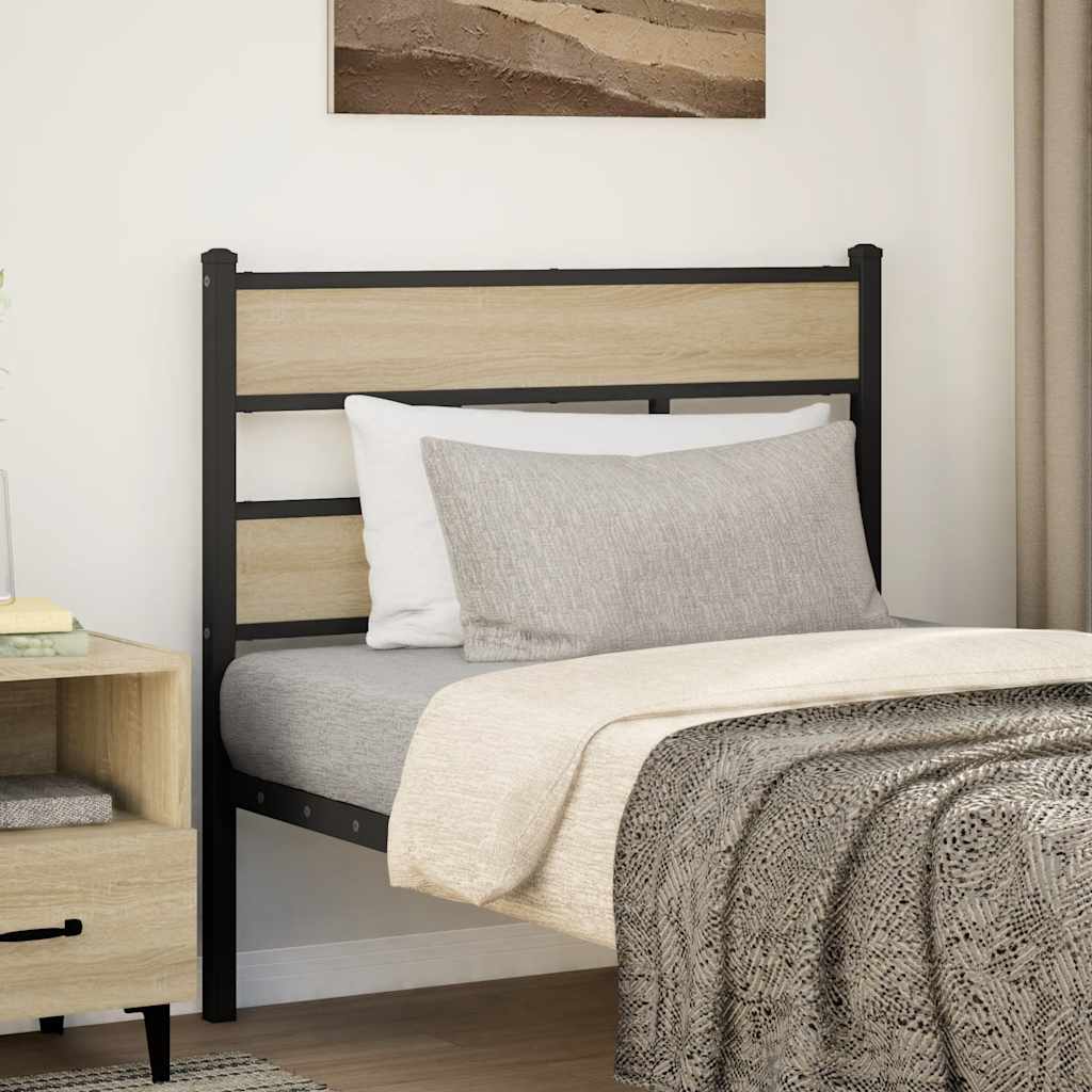vidaXL Replace Headboard Sonoma Oak 90 cm Iron and Engineered Wood