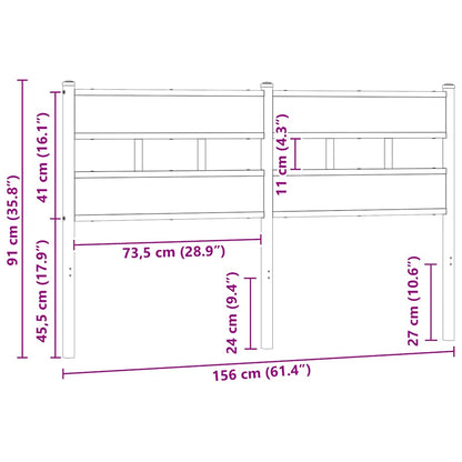 vidaXL Replace Headboard Sonoma Oak 150 cm Iron and Engineered Wood