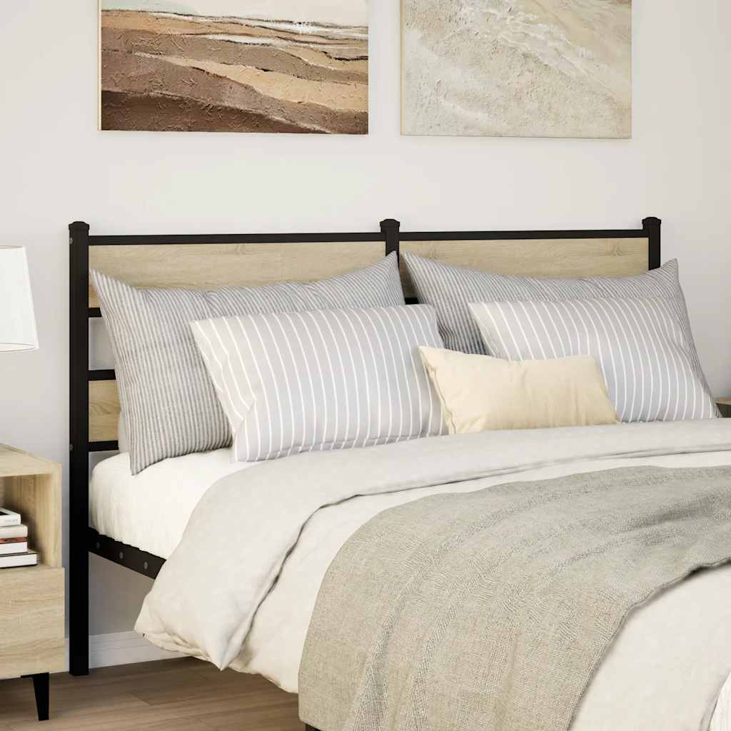 vidaXL Replace Headboard Sonoma Oak 150 cm Iron and Engineered Wood