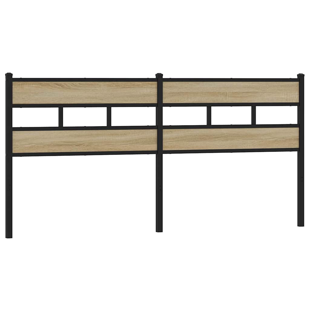 vidaXL Replace Headboard Sonoma Oak 180 cm Iron and Engineered Wood