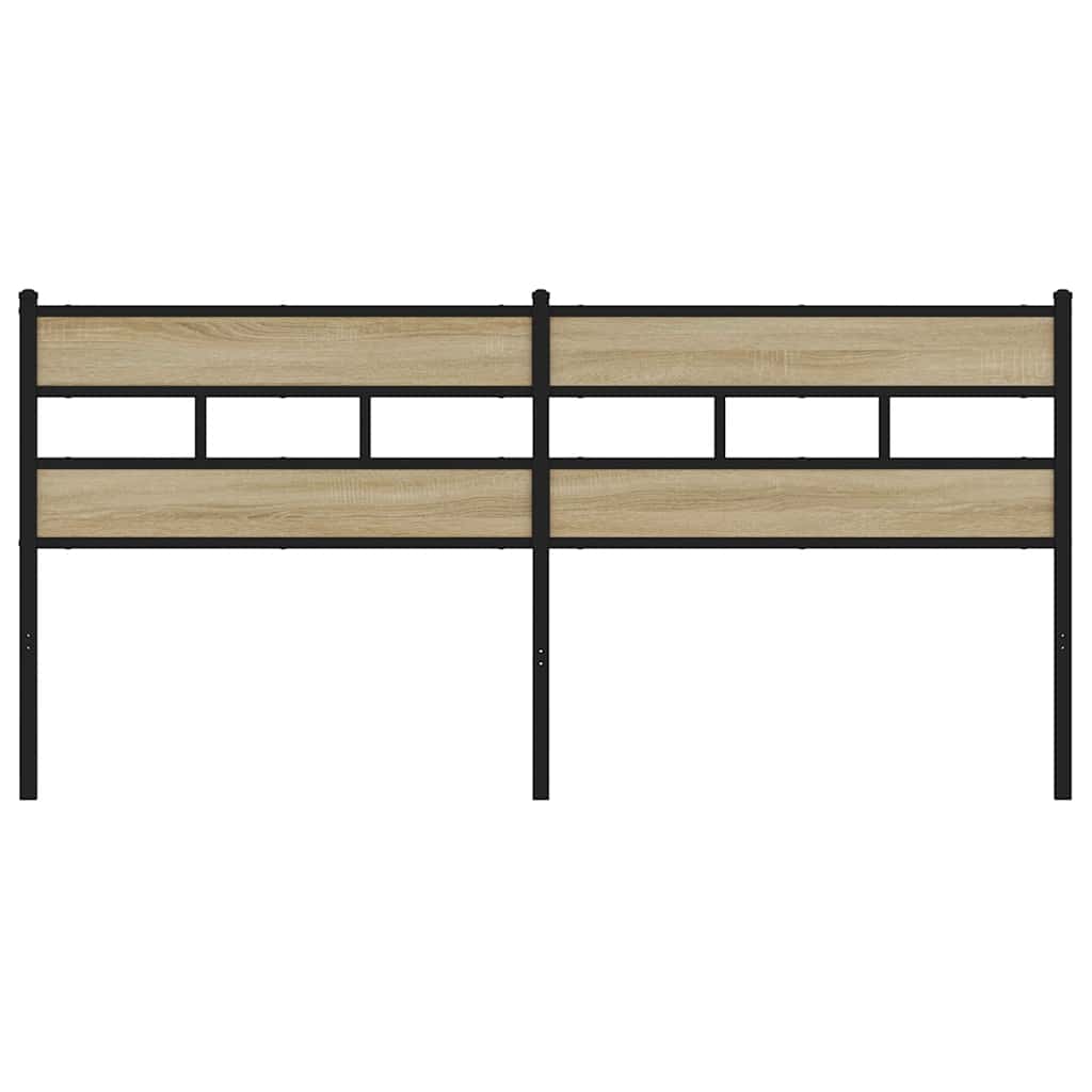 vidaXL Replace Headboard Sonoma Oak 193 cm Iron and Engineered Wood