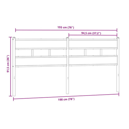 vidaXL Replace Headboard Sonoma Oak 193 cm Iron and Engineered Wood