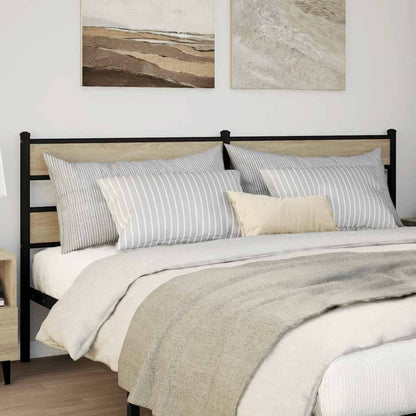 vidaXL Replace Headboard Sonoma Oak 193 cm Iron and Engineered Wood