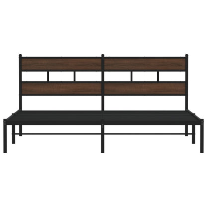 vidaXL Bed Frame without Mattress with Headboard Brown Oak 190x200 cm