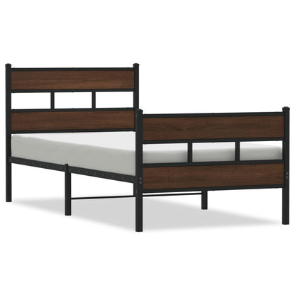 vidaXL Bed Frame without Mattress with Headboard and Footboard 90x190 cm Single