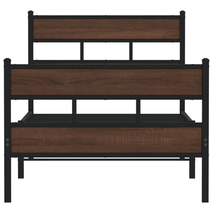 vidaXL Bed Frame without Mattress with Headboard and Footboard 90x190 cm Single