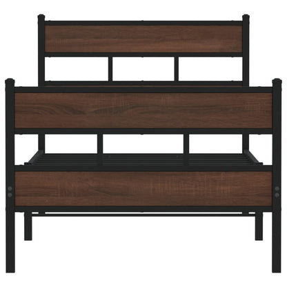 vidaXL Bed Frame without Mattress with Headboard and Footboard 90x200 cm