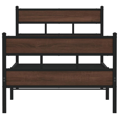 vidaXL Bed Frame without Mattress with Headboard and Footboard 100x190 cm