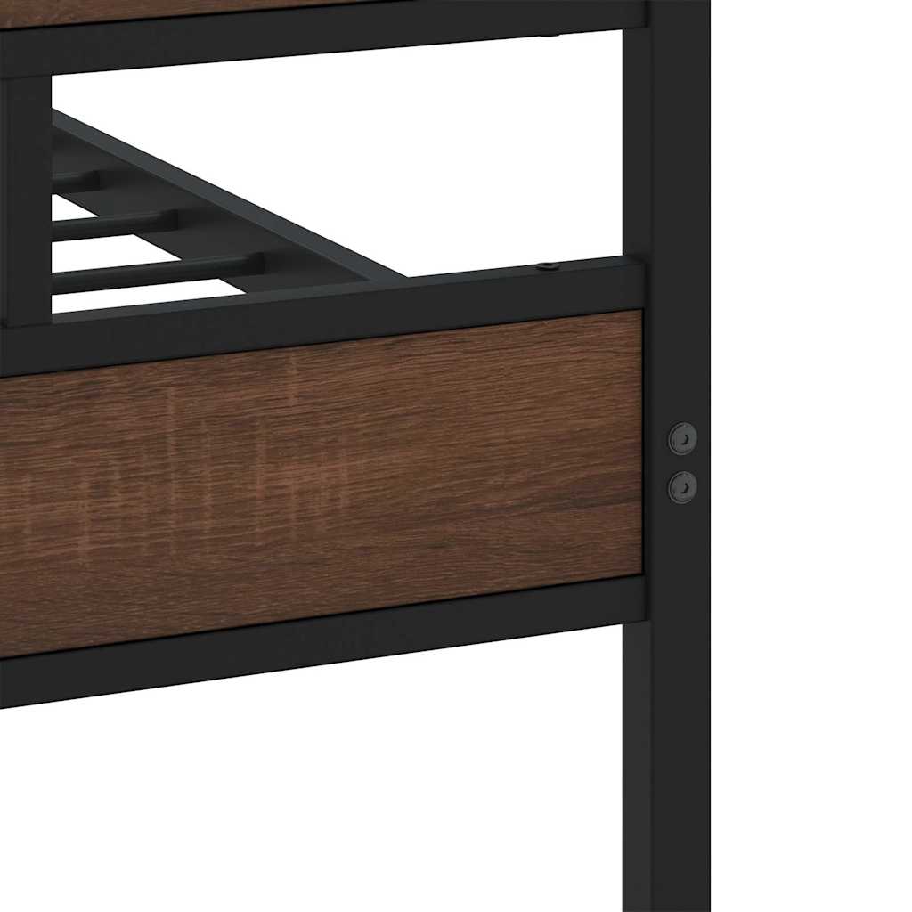 vidaXL Bed Frame without Mattress with Headboard and Footboard 100x190 cm