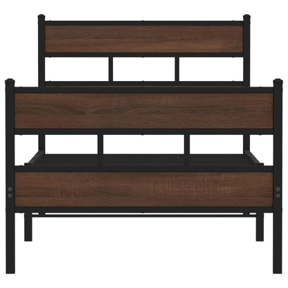 vidaXL Bed Frame without Mattress with Headboard and Footboard 100x200 cm