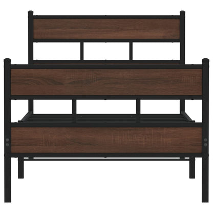 vidaXL Bed Frame without Mattress with Headboard and Footboard 107x203 cm