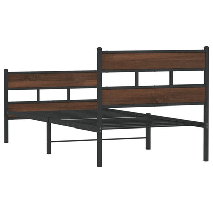 vidaXL Bed Frame without Mattress with Headboard and Footboard 107x203 cm