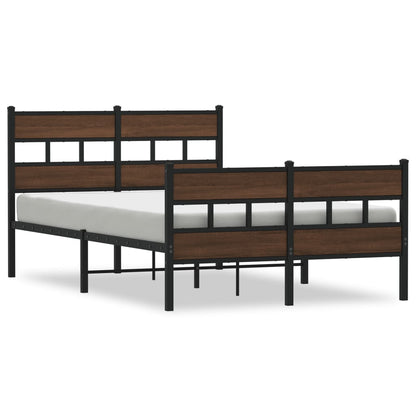 vidaXL Bed Frame without Mattress with Headboard and Footboard 120x190 cm Small Double