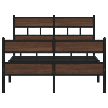 vidaXL Bed Frame without Mattress with Headboard and Footboard 120x190 cm Small Double