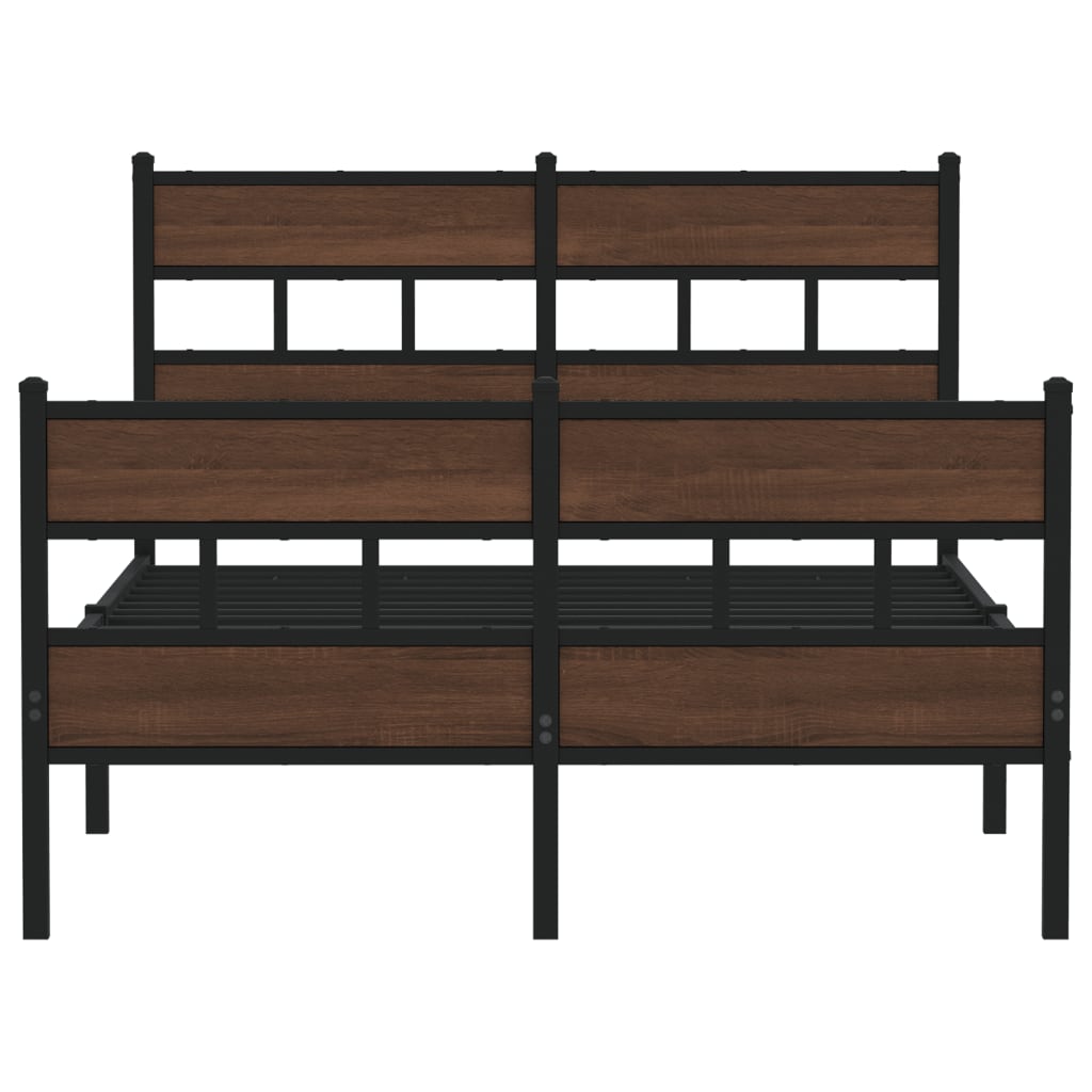 vidaXL Bed Frame without Mattress with Headboard and Footboard 120x200 cm