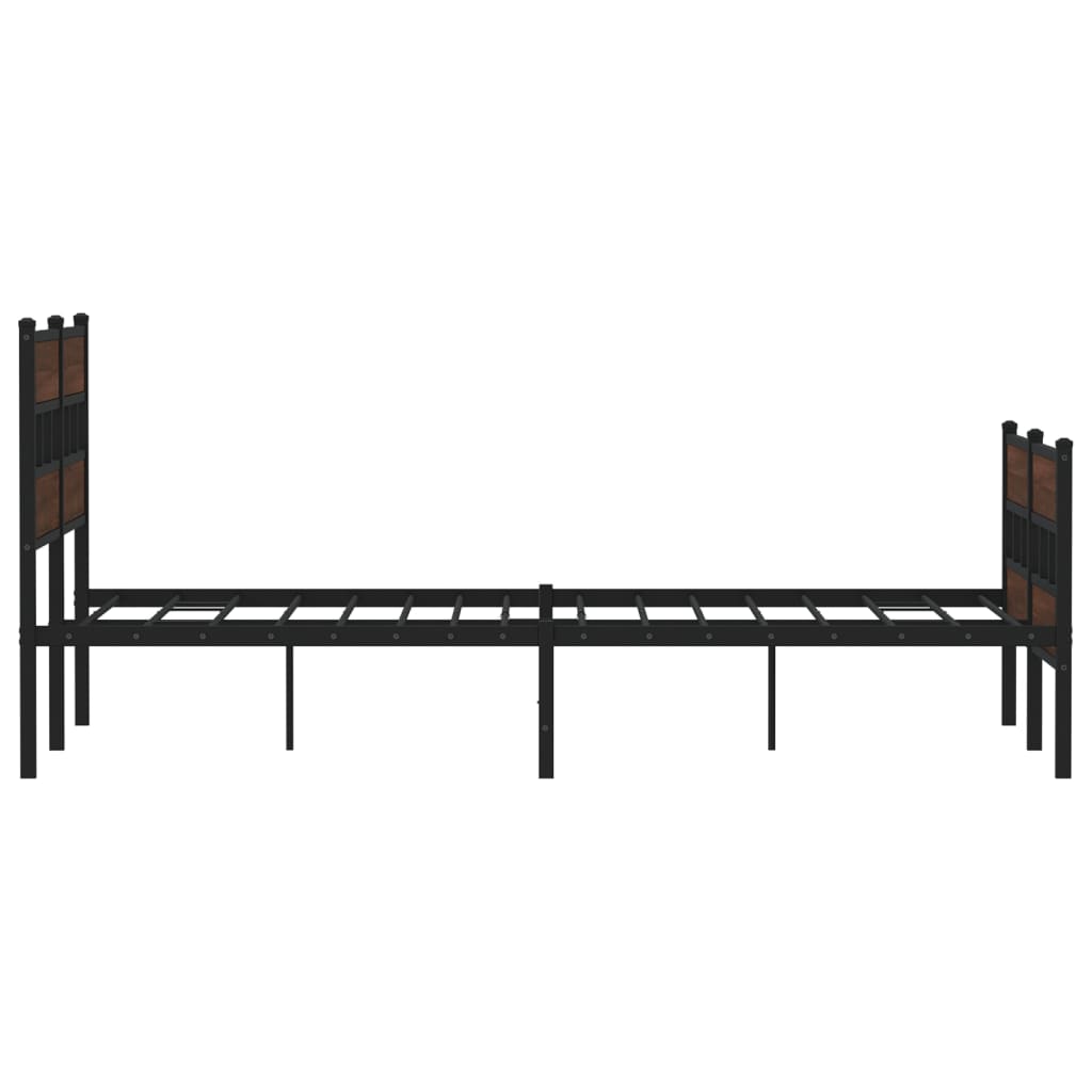 vidaXL Bed Frame without Mattress with Headboard and Footboard 137x190 cm