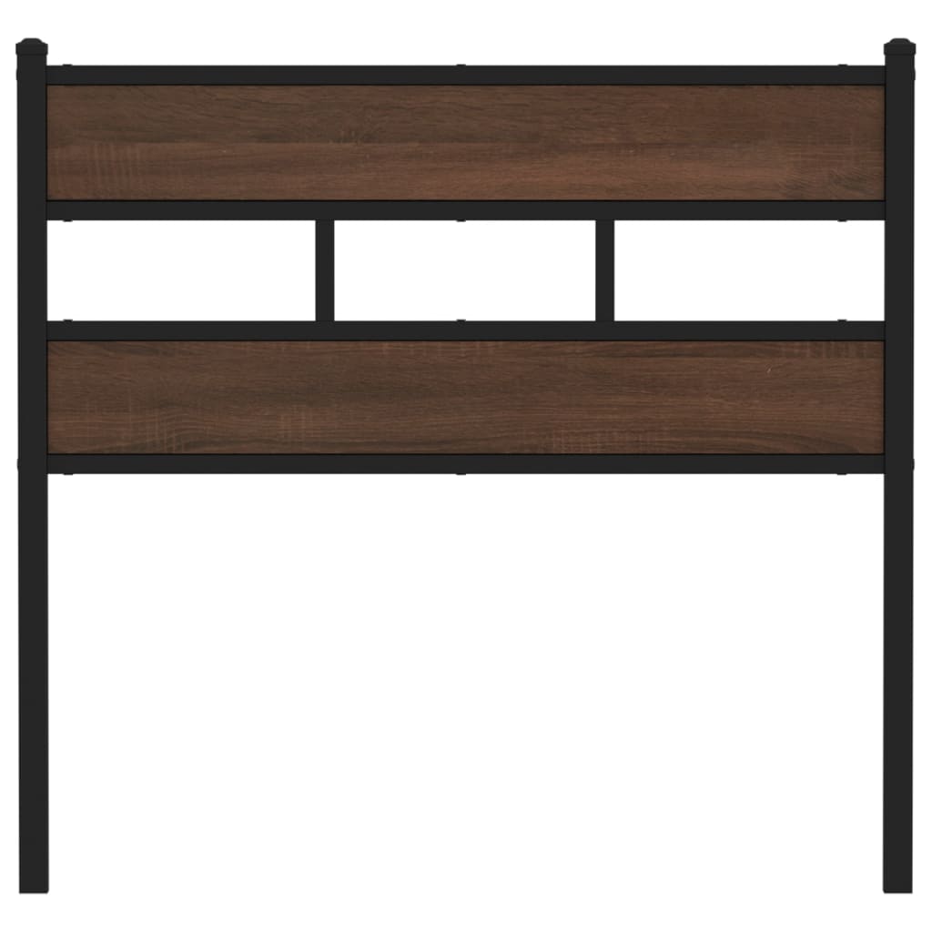 vidaXL Replace Headboard Brown Oak 107 cm Steel and Engineered Wood