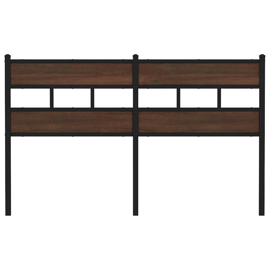 vidaXL Replace Headboard Brown Oak 135 cm Steel and Engineered Wood