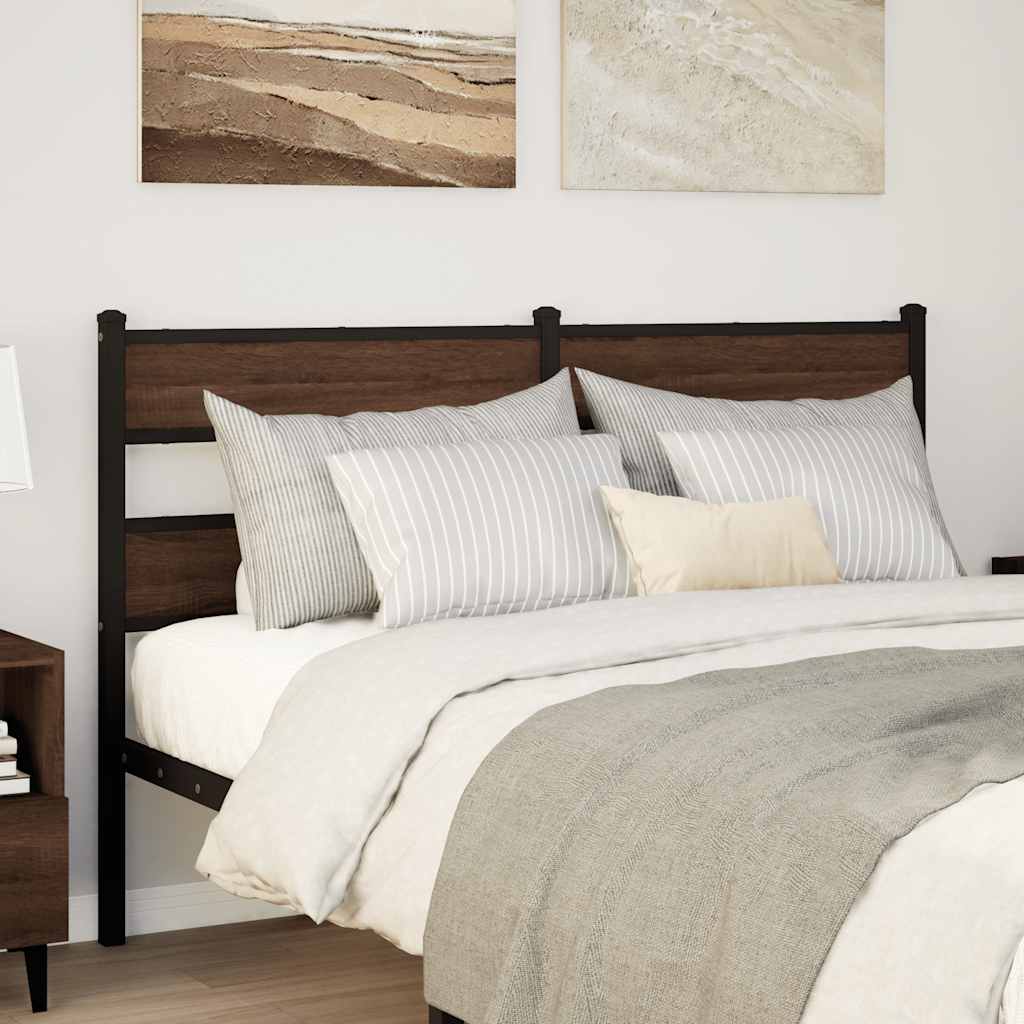 vidaXL Replace Headboard Brown Oak 135 cm Steel and Engineered Wood