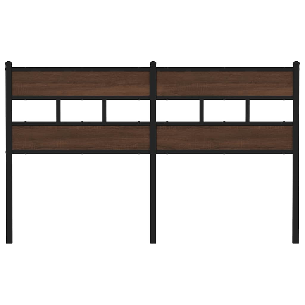 vidaXL Replace Headboard Brown Oak 140 cm Steel and Engineered Wood