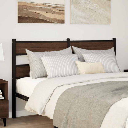 vidaXL Replace Headboard Brown Oak 140 cm Steel and Engineered Wood