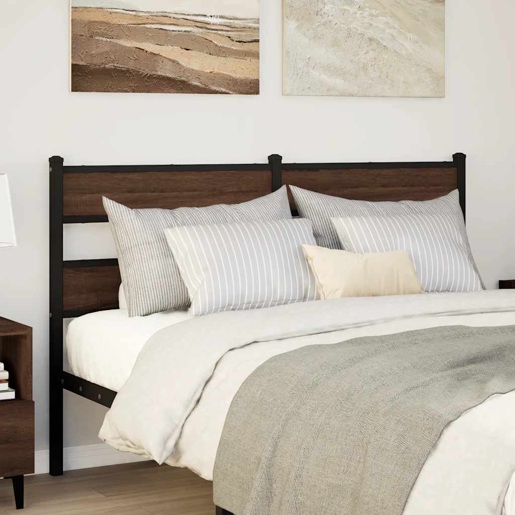vidaXL Replace Headboard Brown Oak 160 cm Steel and Engineered Wood