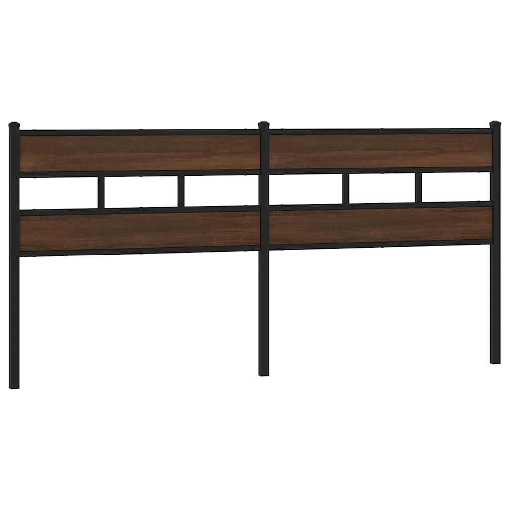 vidaXL Replace Headboard Brown Oak 180 cm Steel and Engineered Wood