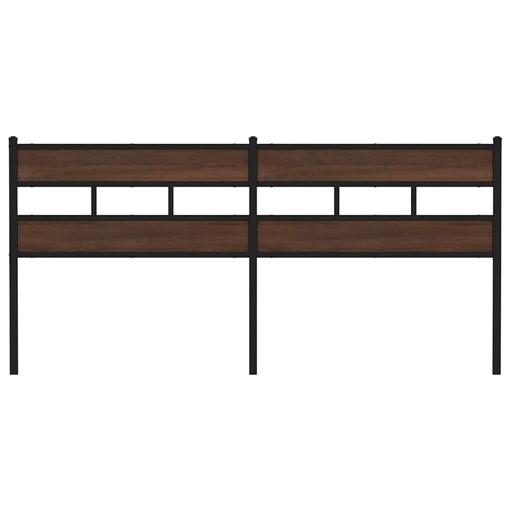 vidaXL Replace Headboard Brown Oak 180 cm Steel and Engineered Wood
