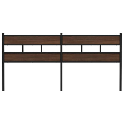 vidaXL Replace Headboard Brown Oak 180 cm Steel and Engineered Wood