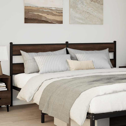 vidaXL Replace Headboard Brown Oak 180 cm Steel and Engineered Wood