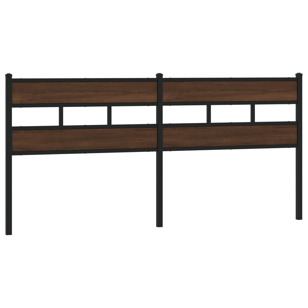 vidaXL Replace Headboard Brown Oak 200 cm Steel and Engineered Wood