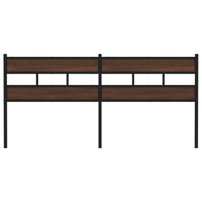 vidaXL Replace Headboard Brown Oak 200 cm Steel and Engineered Wood