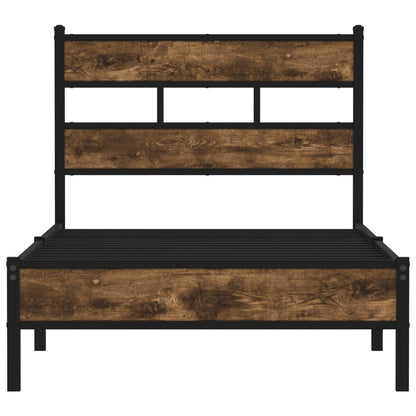 vidaXL Bed Frame without Mattress with Headboard Sonoma Oak 75x190 cm Small Single