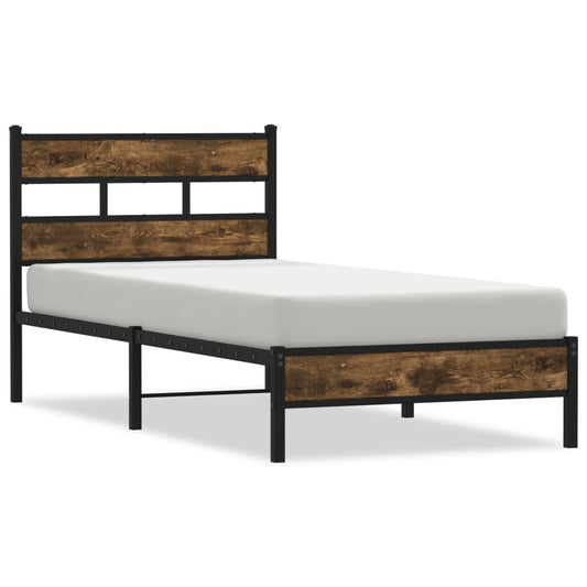 vidaXL Bed Frame without Mattress with Headboard Sonoma Oak 80x200 cm