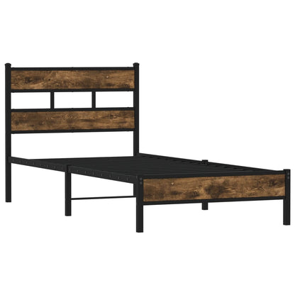 vidaXL Bed Frame without Mattress with Headboard Sonoma Oak 80x200 cm