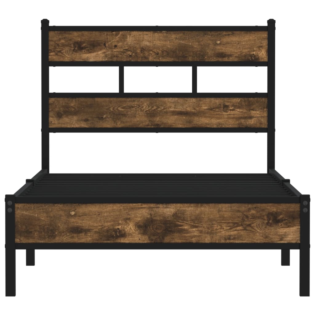vidaXL Bed Frame without Mattress with Headboard Sonoma Oak 80x200 cm