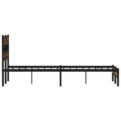 vidaXL Bed Frame without Mattress with Headboard Sonoma Oak 120x190 cm Small Double