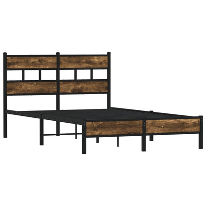 vidaXL Bed Frame without Mattress with Headboard Sonoma Oak 120x200 cm