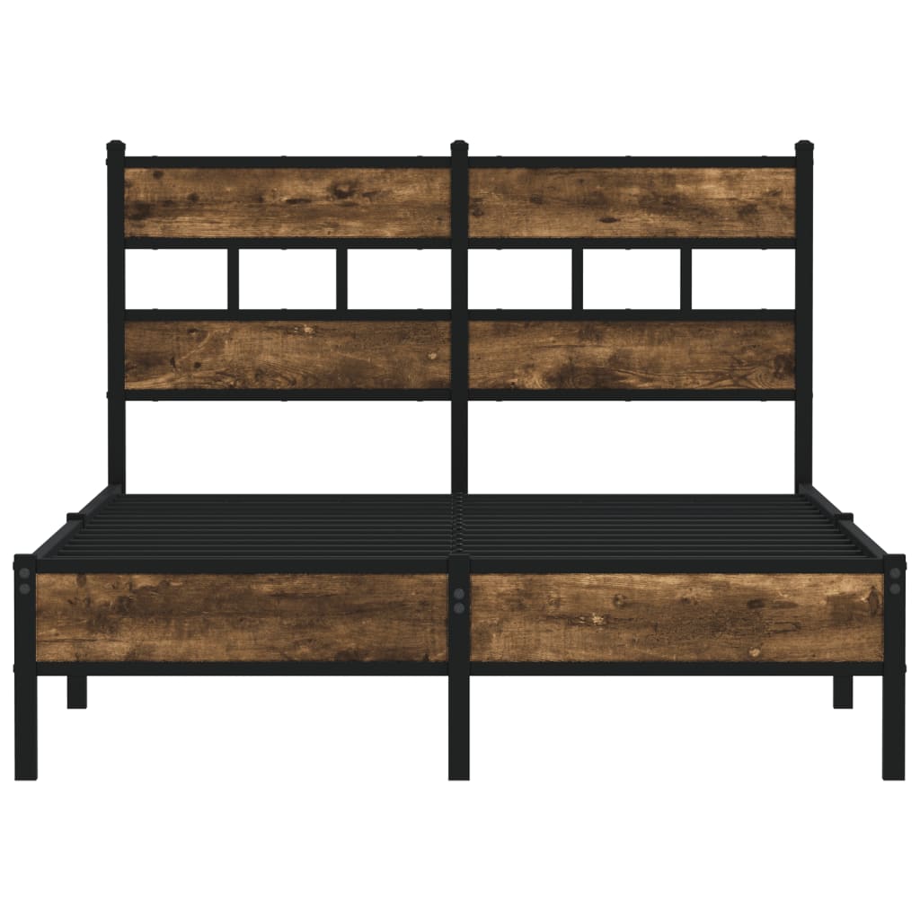 vidaXL Bed Frame without Mattress with Headboard Sonoma Oak 120x200 cm