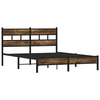 vidaXL Bed Frame without Mattress with Headboard Sonoma Oak 140x200 cm