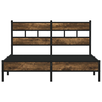 vidaXL Bed Frame without Mattress with Headboard Sonoma Oak 140x200 cm