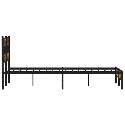 vidaXL Bed Frame without Mattress with Headboard Sonoma Oak 140x200 cm