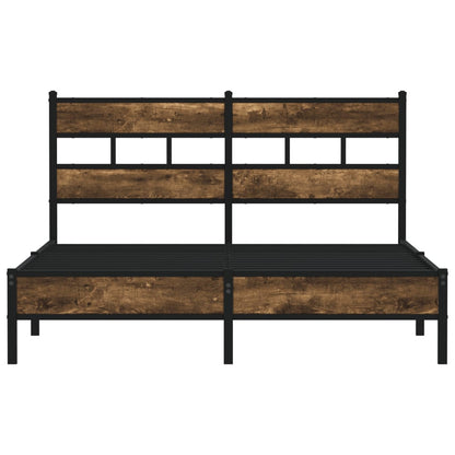 vidaXL Bed Frame without Mattress with Headboard Sonoma Oak 150x200 cm King Size
